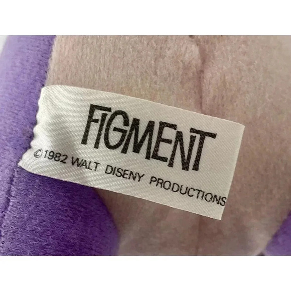 Vintage FIGMENT 1982 Walt Disney World Epcot Plush Purple Dragon 13” L x 10” H - Picture 5 of 5